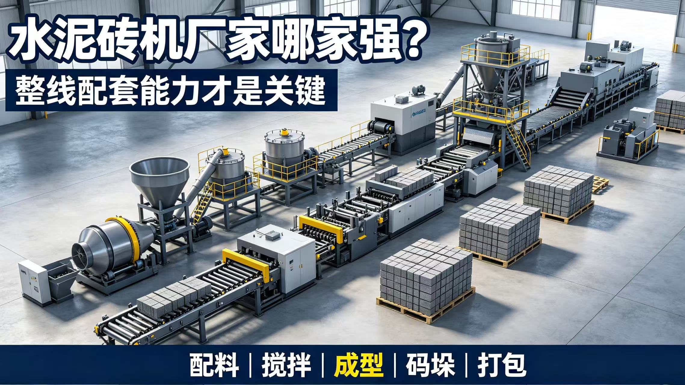 水泥砖机厂家哪家强？整线配套能力才是关键