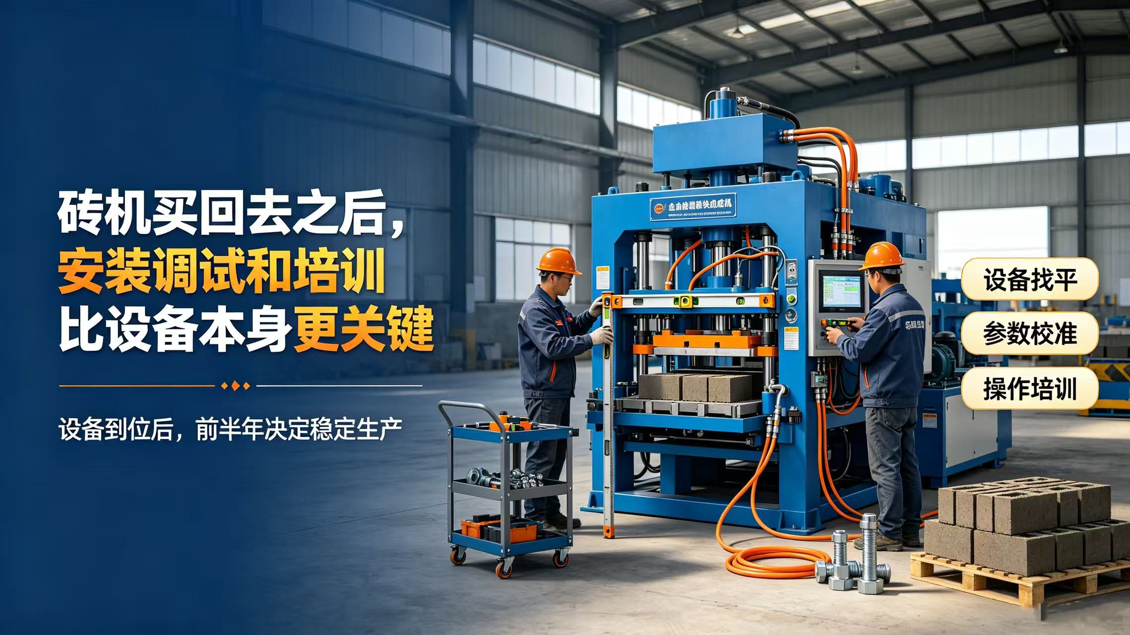 砖机买回去之后，安装调试和培训比设备本身更关键